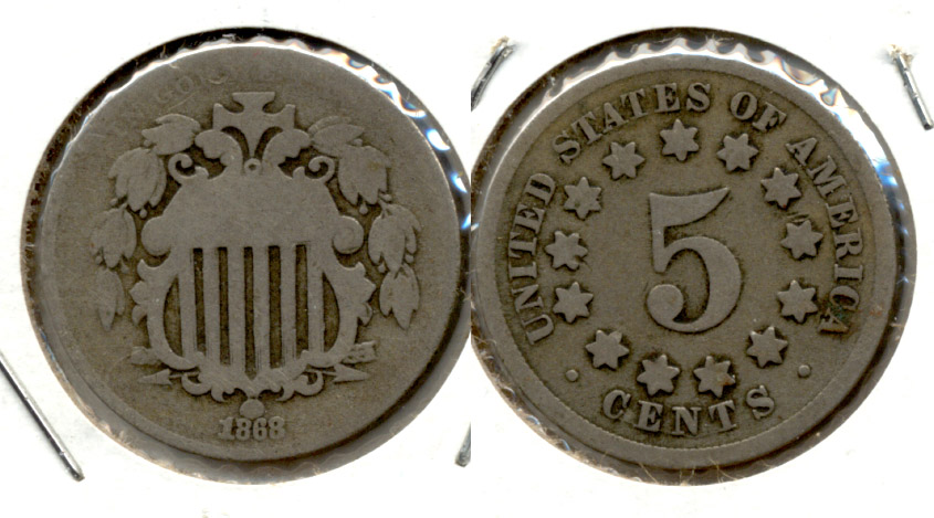 1868 Shield Nickel Good-4 l