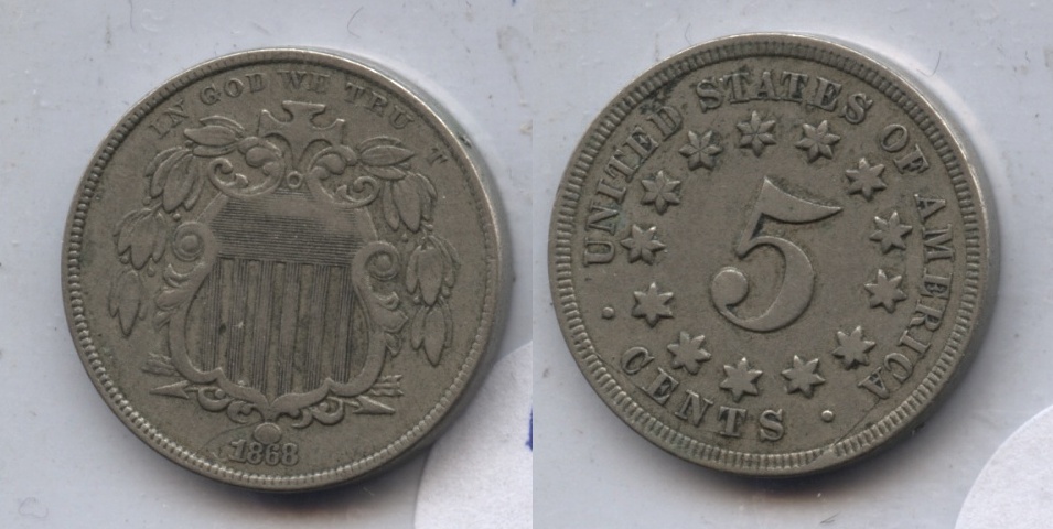 1868 Shield Nickel VF-20 #a