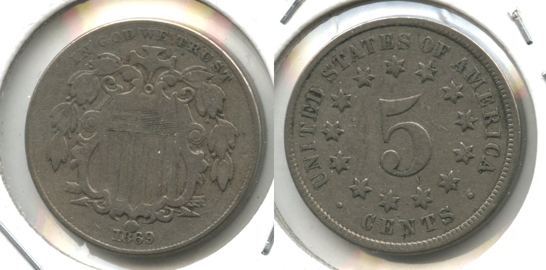 1869 Shield Nickel VG-8 #i