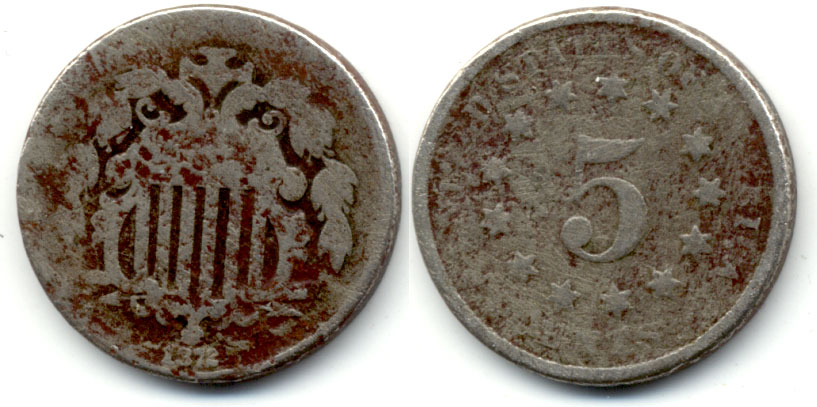 1872 Shield Nickel AG-3