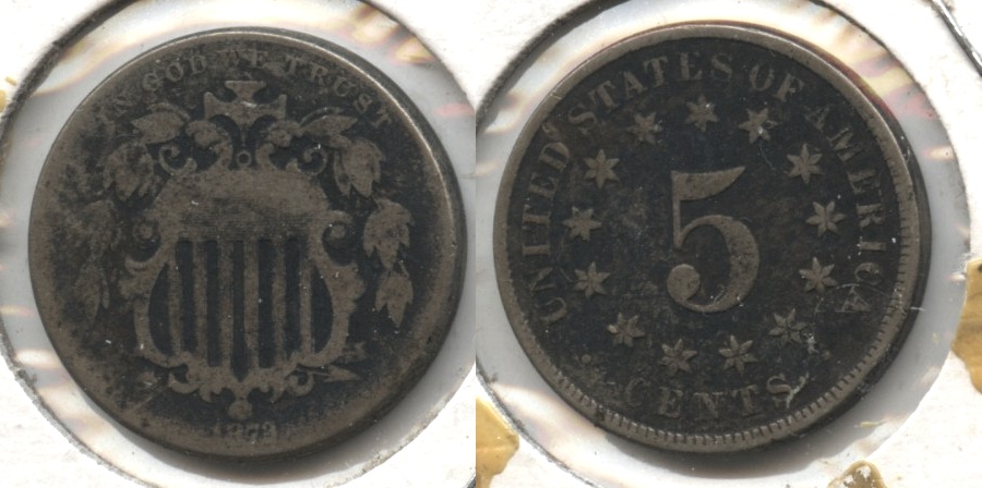 1873 Shield Nickel Good-4 #c Dark