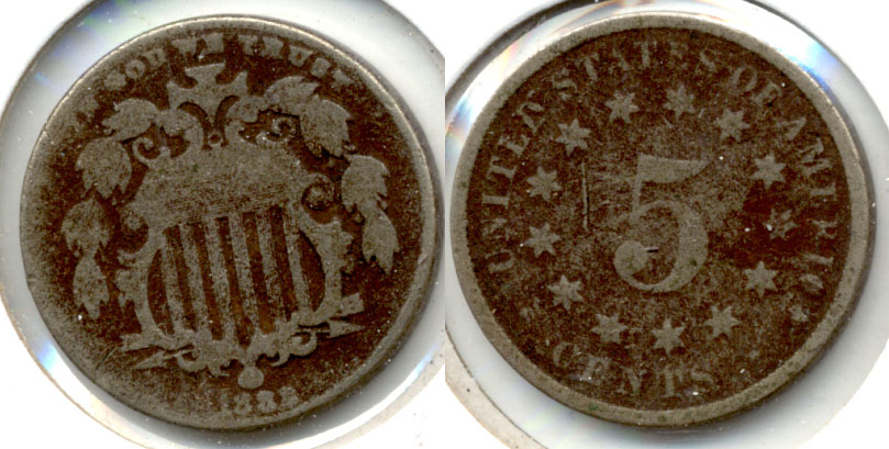 1882 Shield Nickel Good-4 a Dark Fields