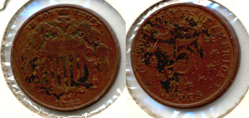 1883 Shield Nickel Good-4 Dark