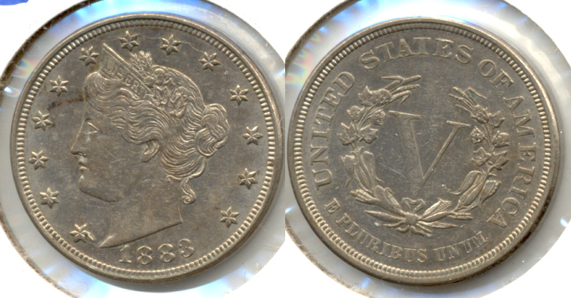 1883 No Cents Liberty Head Nickel AU-50 a