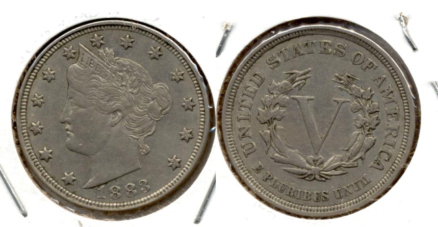 1883 No Cents Liberty Head Nickel AU-50 c