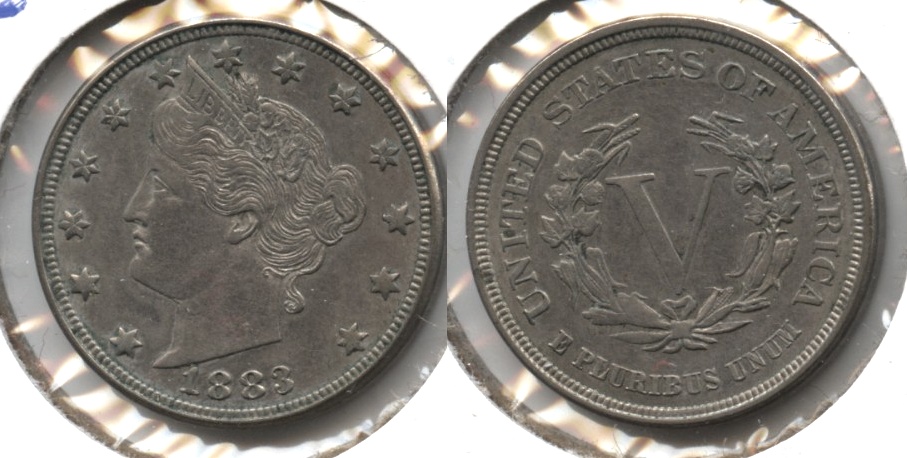 1883 No Cents Liberty Head Nickel AU-50 n