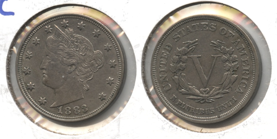 1883 No Cents Liberty Head Nickel AU-50 #q