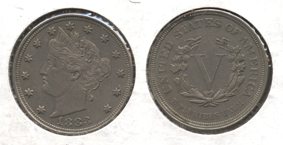 1883 No Cents Liberty Head Nickel AU-50 #r