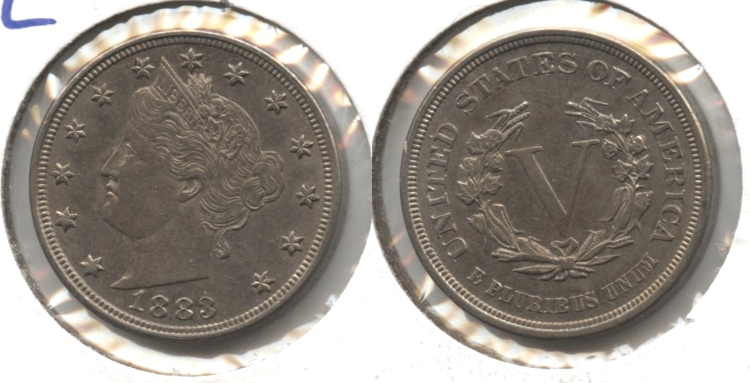 1883 No Cents Liberty Head Nickel AU-50 #z