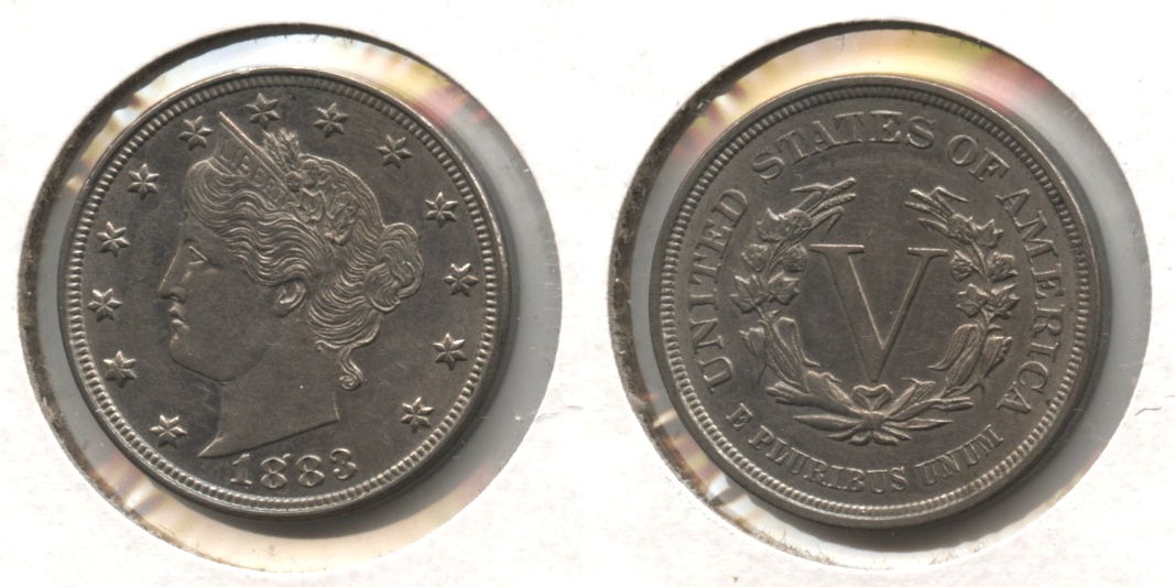 1883 No Cents Liberty Head Nickel AU-58
