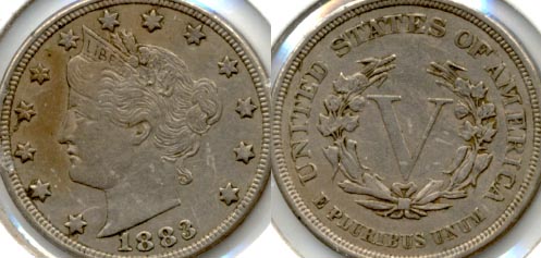 1883 No Cents Liberty Head Nickel EF-40