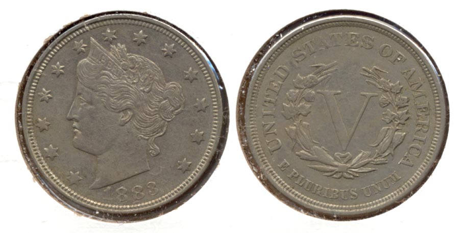1883 No Cents Liberty Head Nickel EF-40 aa