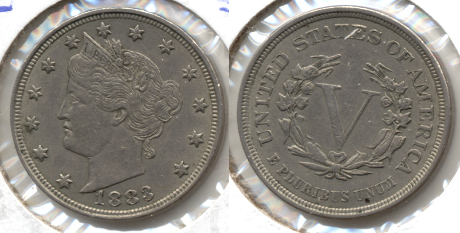 1883 No Cents Liberty Head Nickel EF-40 am