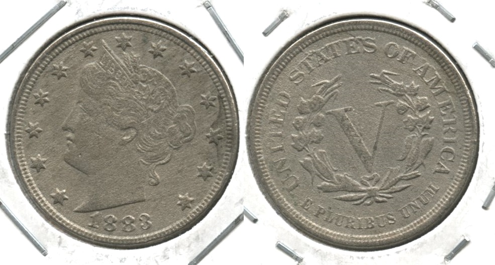 1883 No Cents Liberty Head Nickel EF-40 #aw Porous