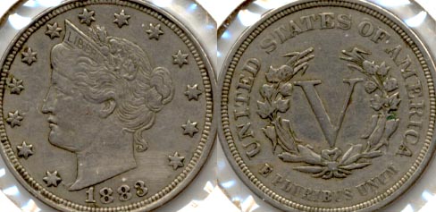 1883 No Cents Liberty Head Nickel EF-40 c