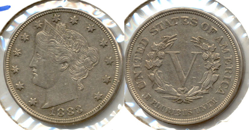 1883 No Cents Liberty Head Nickel EF-40 e