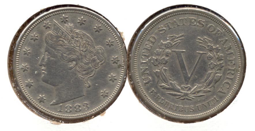 1883 No Cents Liberty Head Nickel EF-40 j Cleaned