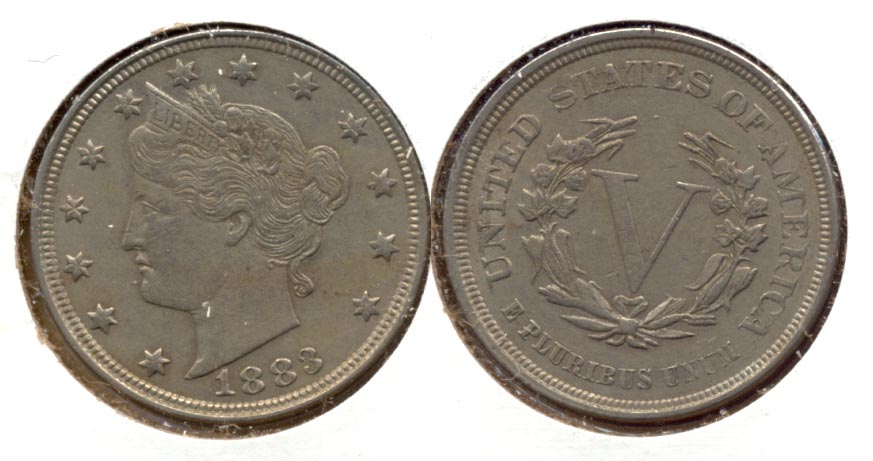 1883 No Cents Liberty Head Nickel EF-40 r
