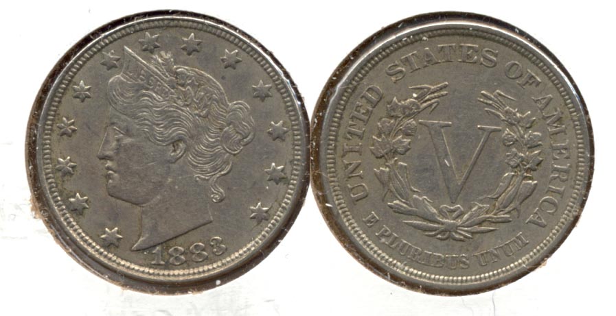 1883 No Cents Liberty Head Nickel EF-40 t