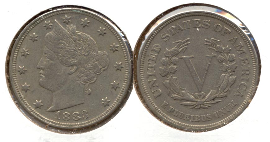 1883 No Cents Liberty Head Nickel EF-40 x