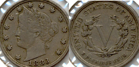 1883 No Cents Liberty Head Nickel Fine-12