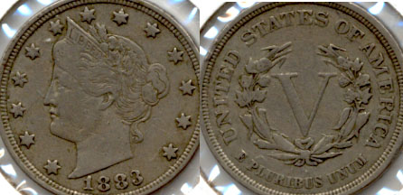 1883 No Cents Liberty Head Nickel Fine-12