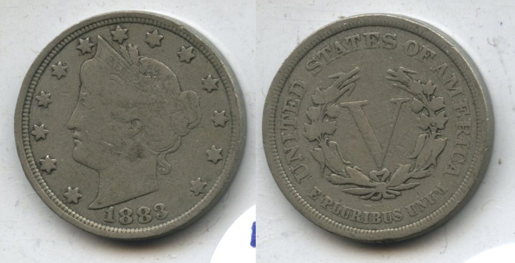 1883 No Cents Liberty Head Nickel Fine-12 #ad