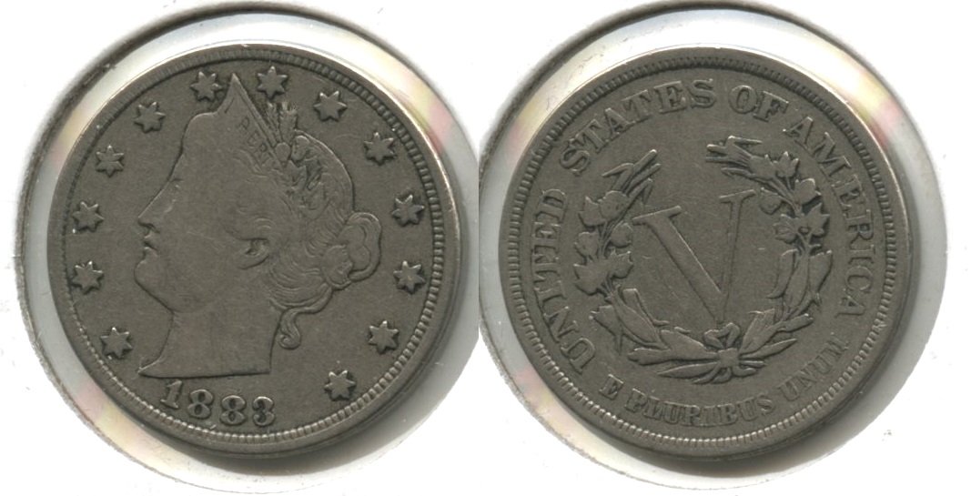 1883 No Cents Liberty Head Nickel Fine-12 #ah