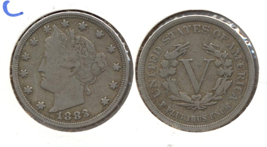 1883 No Cents Liberty Head Nickel Fine-12 f