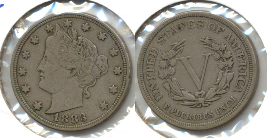 1883 No Cents Liberty Head Nickel Fine-12 m