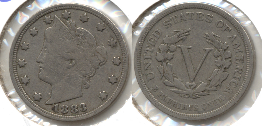 1883 No Cents Liberty Head Nickel Fine-12 p