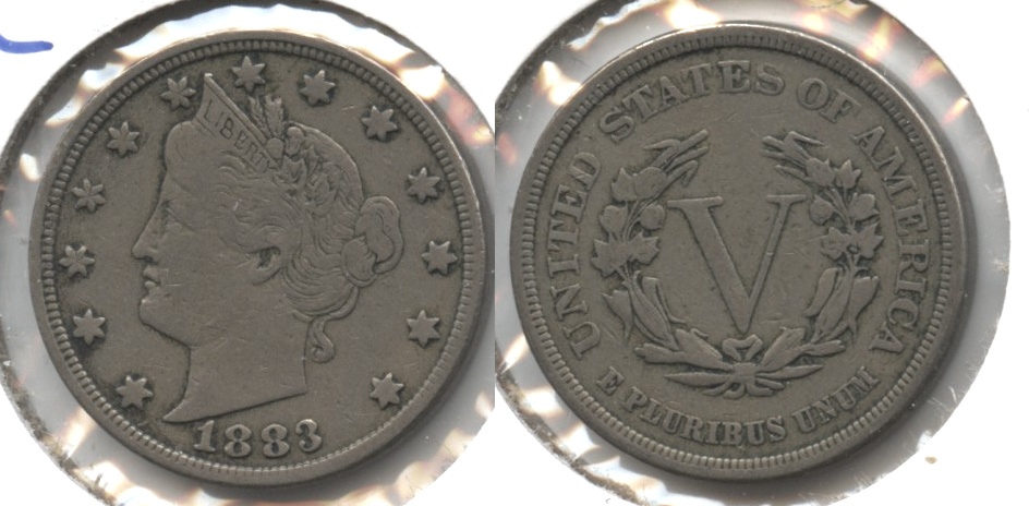 1883 No Cents Liberty Head Nickel Fine-12 #s