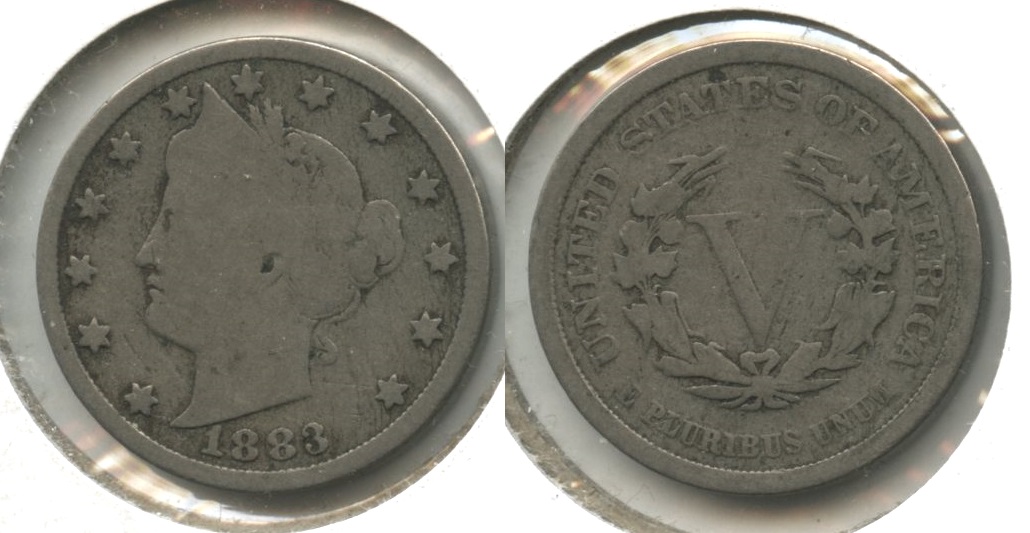 1883 No Cents Liberty Head Nickel Good-4