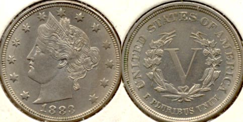 1883 No Cents Liberty Head Nickel MS-60 a
