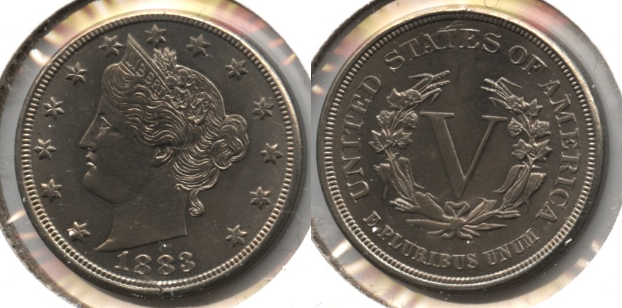 1883 No Cents Liberty Head Nickel MS-60 c