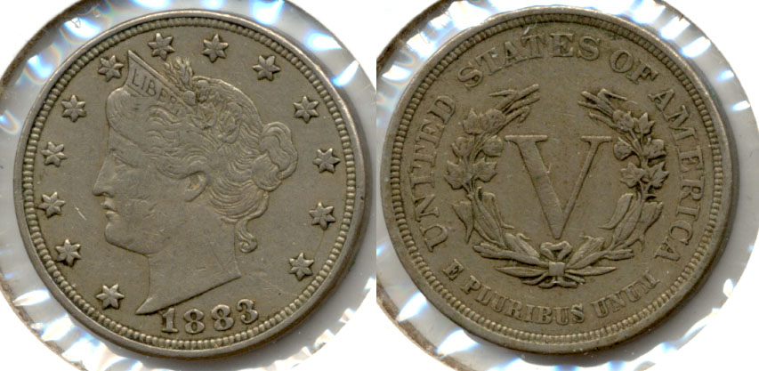 1883 No Cents Liberty Head Nickel VF-20 a