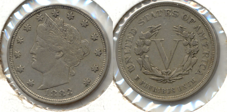 1883 No Cents Liberty Head Nickel VF-20 al