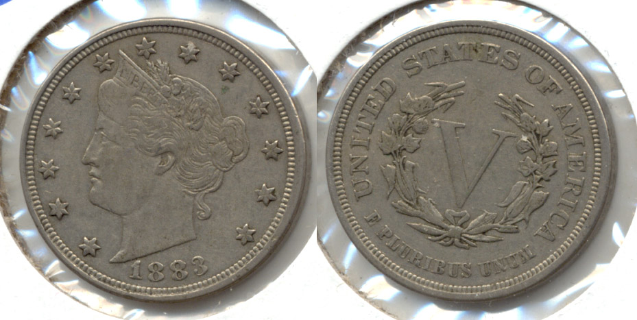 1883 No Cents Liberty Head Nickel VF-20 aq