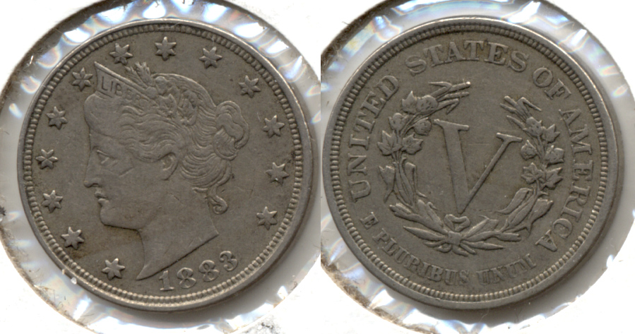 1883 No Cents Liberty Head Nickel VF-20 at