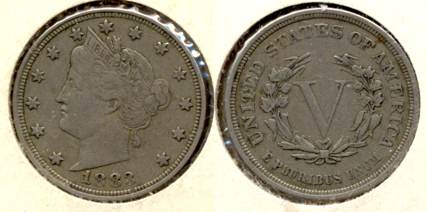 1883 No Cents Liberty Head Nickel VF-20 b