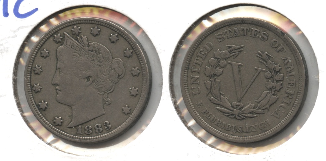 1883 No Cents Liberty Head Nickel VF-20 #ba