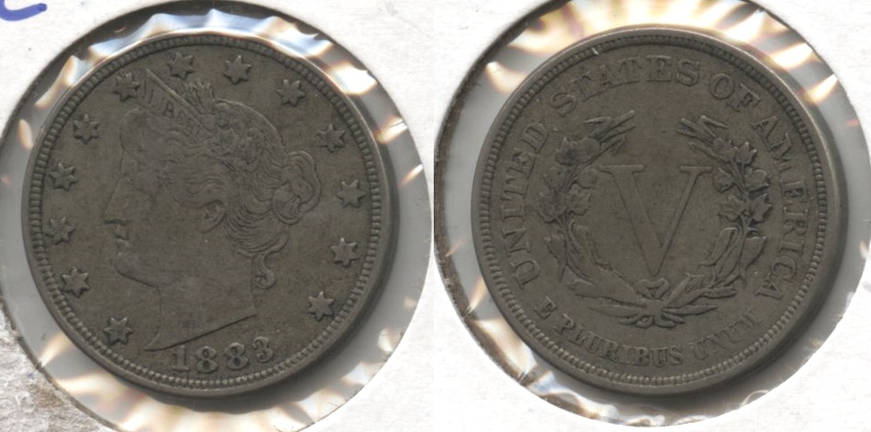 1883 No Cents Liberty Head Nickel VF-20 #bp