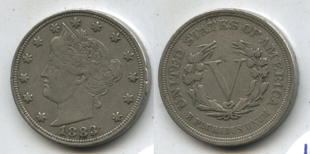 1883 No Cents Liberty Head Nickel VF-20 #bv