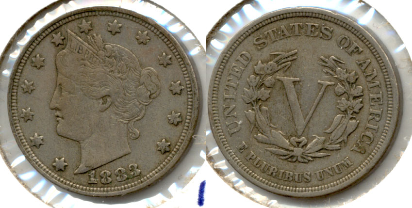 1883 No Cents Liberty Head Nickel VF-20 e