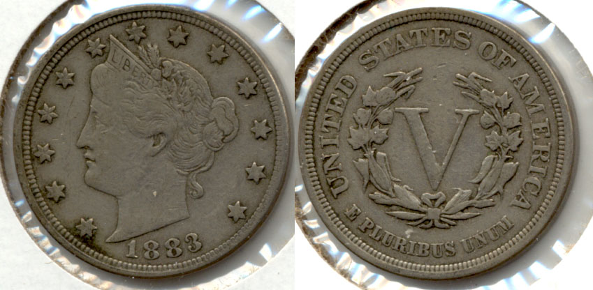 1883 No Cents Liberty Head Nickel VF-20 g