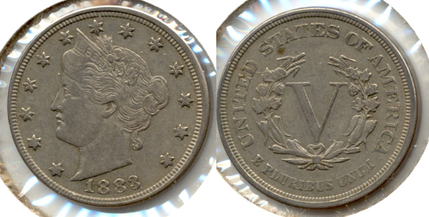 1883 No Cents Liberty Head Nickel VF-20 j