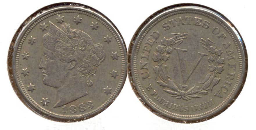 1883 No Cents Liberty Head Nickel VF-20 r