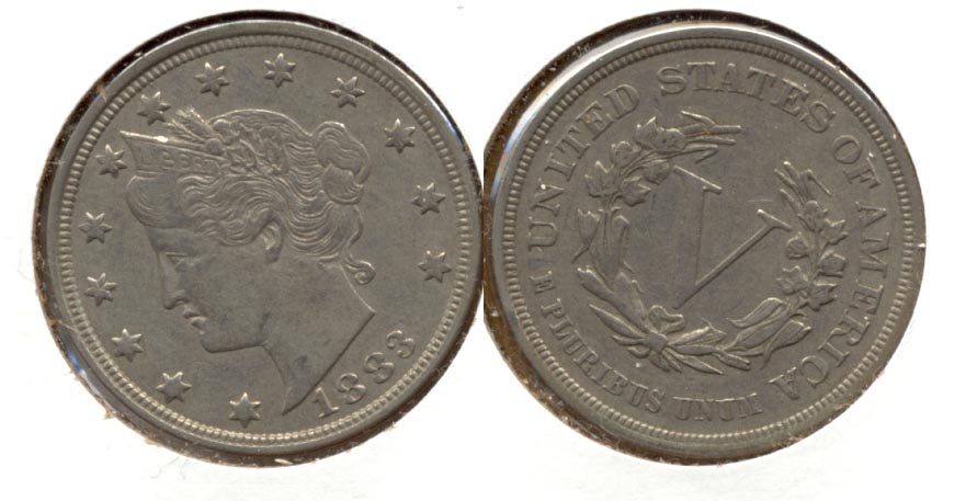 1883 No Cents Liberty Head Nickel VF-20 w