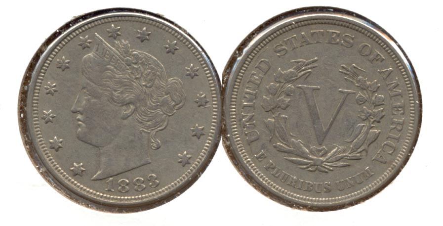 1883 No Cents Liberty Head Nickel VF-20 x