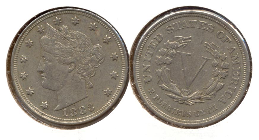1883 No Cents Liberty Head Nickel VF-20 y